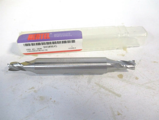 (GG99914182) 7/32" x 21/64" x 3/8" x 2-7/8" OAL HSS 4 Flute Square End Mill 