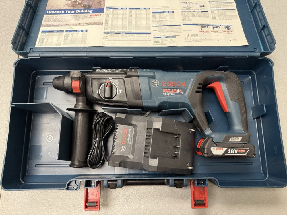 Bosch Bulldog Core 18v GBH18V-26D 1" SDS Plus Cordless Boschhammer Rotary Hammer