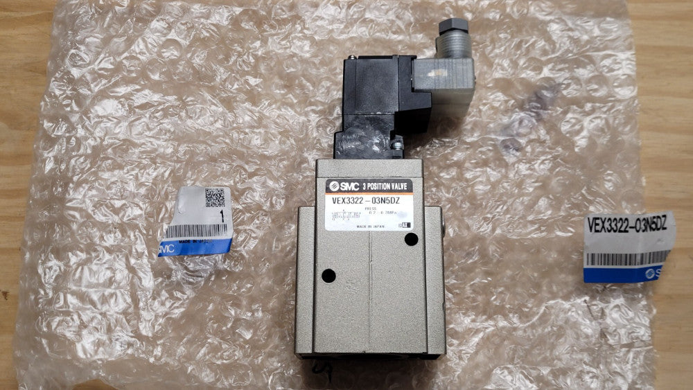 SMC Pneumatics VEX3322-03N5DZ 3 Position Solenoid Valve 24VDC