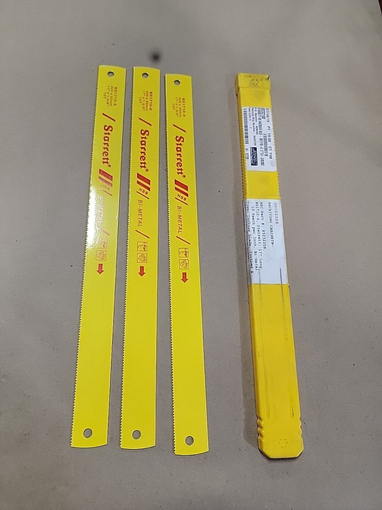 Starrett Hacksaw Blade BS1710-6 10t 17" Long,  1-3/8" X .062 Pack Of 3