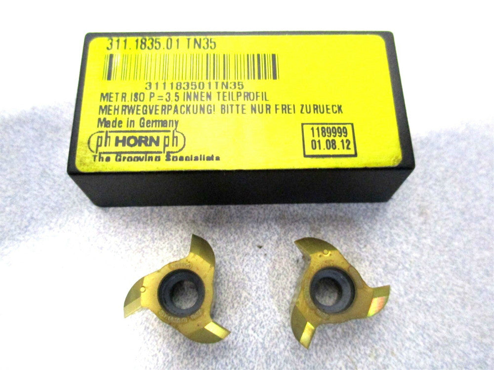 Horn (311.1835.01) M311 7-8 TPI Internal Thread Milling Insert - Lot of 2