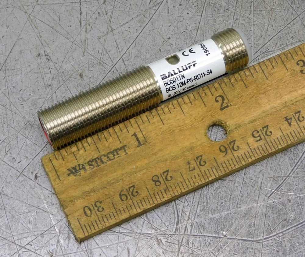 Balluff BOS 12M-PS-RD11-S4 Photoelectric Diffuse Sensor 100mm 30V DC BOS01TN