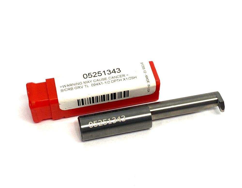 Accupro 05251343 Grooving Tool: 1/2" Shank Dia Solid Carbide ACC-GF093-24