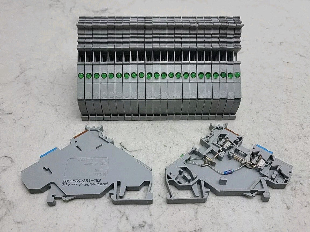 24 Pack Wago 280-564/281-483 3 Conductor Switching Sensor Supply Terminal Block