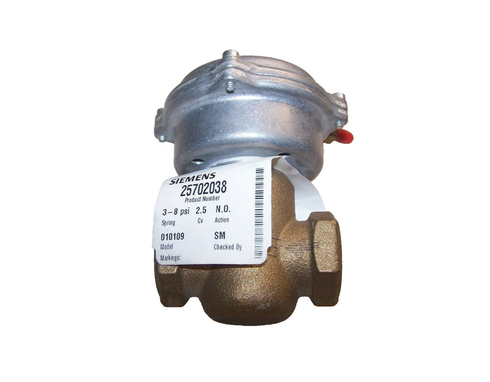 NEW SIEMENS 1/2" BRASS CONTROL VALVE MODEL 010109  3-8 PSI 2.5 Cv 