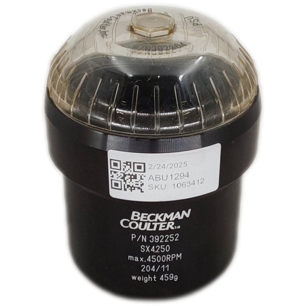 Beckman Coulter 4500RPM 459g Centrifuge Bucket W/lid 392252