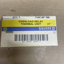 NEW IN BOX Square D 58593 Overload Relay Thermal Unit type AF188