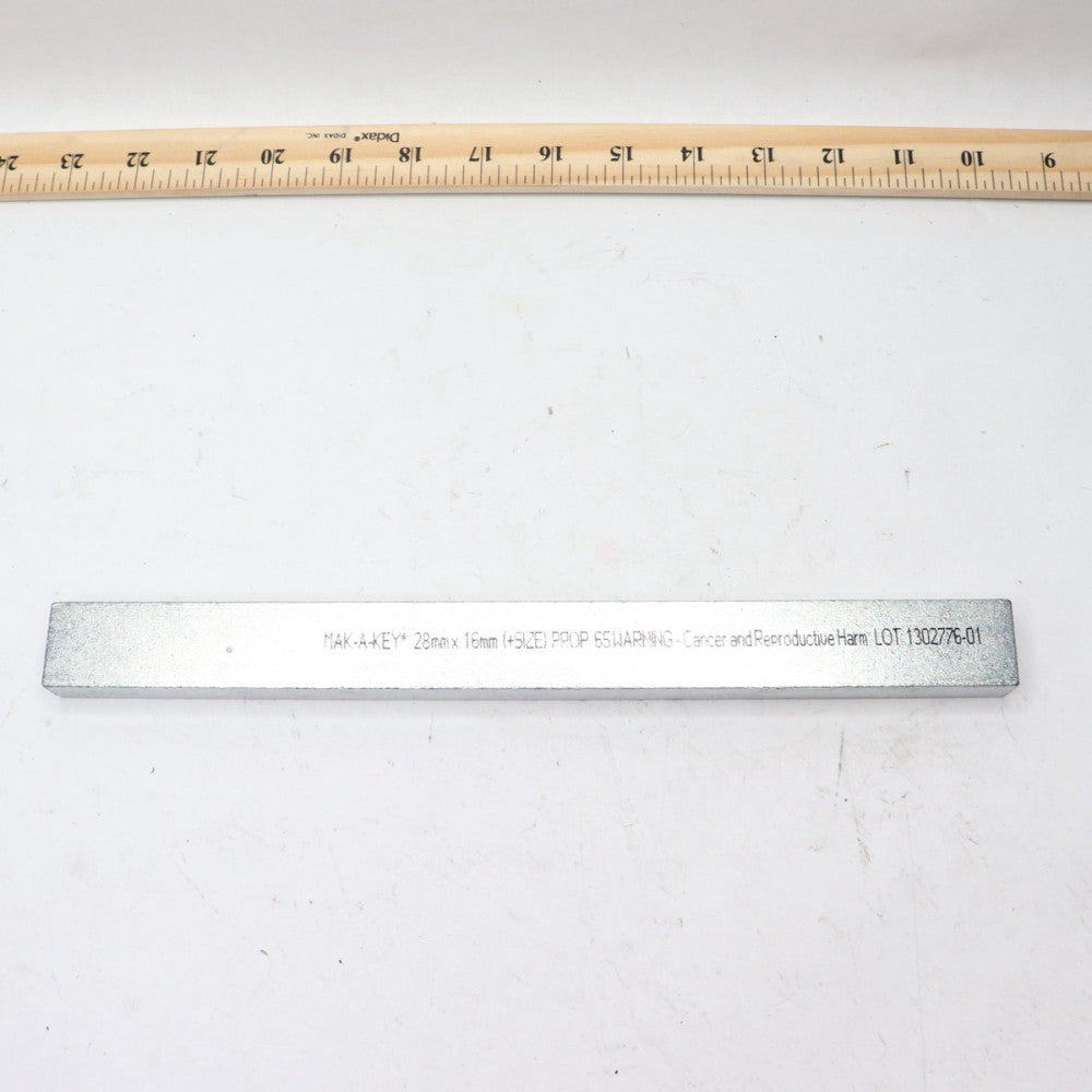 Key Stock 300 Series Stainless Steel Plain DIN 174 28 MM x 16 MM x 305 MM  