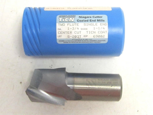 69082 Niagara HSS TiCN 1-3/4 X 1-5/8 X 4-1/8 X 1-1/4 Center Cutting End Mill New