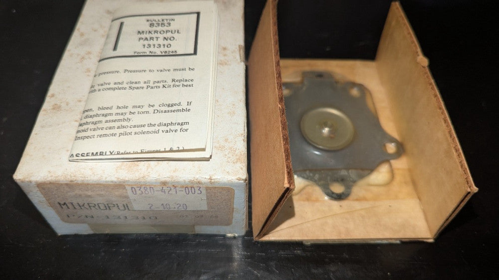 (1) Mikropul 131310 Valve Repair Kit NIB