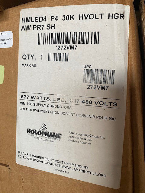 HOLOPHANE HMLED4 P4 30K HVOLT LED HIGH MAST LIGHT, 557 WATTS, 347-480V