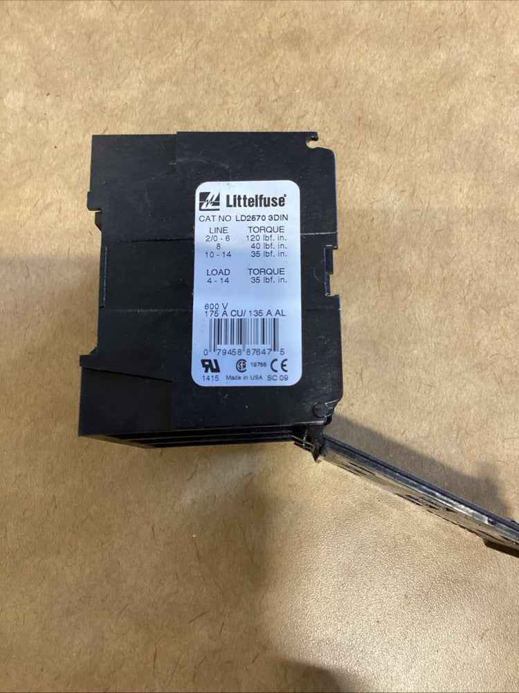 Littelfuse Ld2570-3 3 Pole Fuse Block 175A 600V