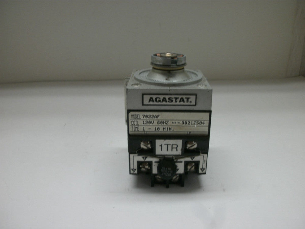 AGASTAT 7022AF RELAY TIMER 120V 60Hz TIME 1-10 MIN. MISSING KNOB