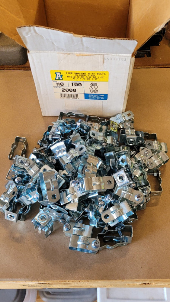 Box Of 100 Arlington Cat No. 2000 Size #0 1/2" Conduit Pipe Hangers