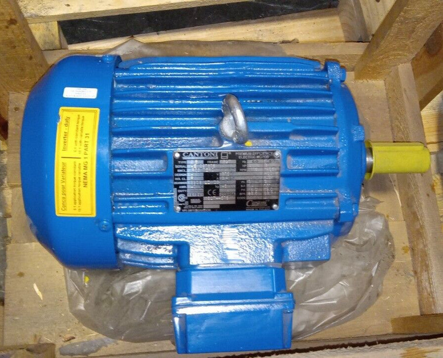 NEW CANTONI 3 HP AC MOTOR 575 VAC 460Y V (50 Hz) 3Ø 1775/1465 RPM 182T  3SIE