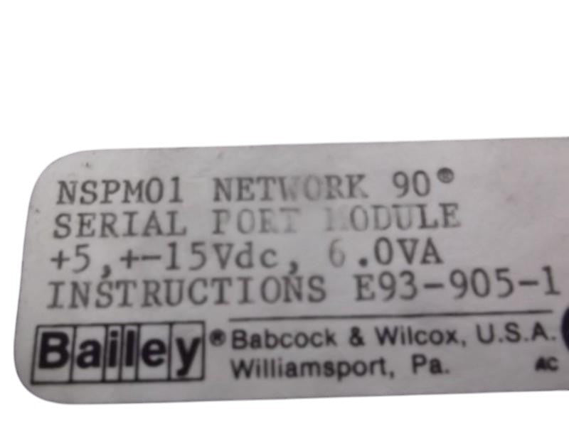 BAILEY NETWORK 90 NSPM01 SERIAL PORT MODULE  UNMP
