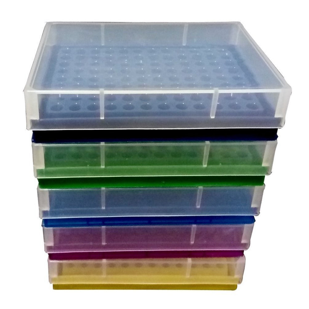 PUL FACTORY Plastic 96-Well PCR Rack for 0.2ml Micro Centrifuge Tube, Assorte...