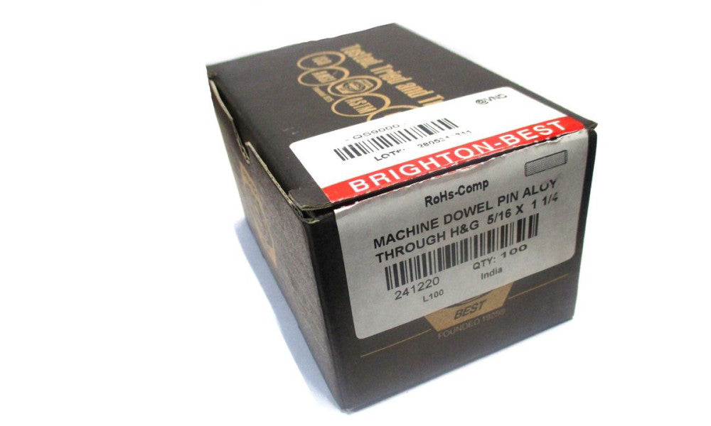 Brighton (241220) 5/16 x 1-1/4 C 50-58 Grade 8 Alloy Standard Dowel Pin - 100 PC