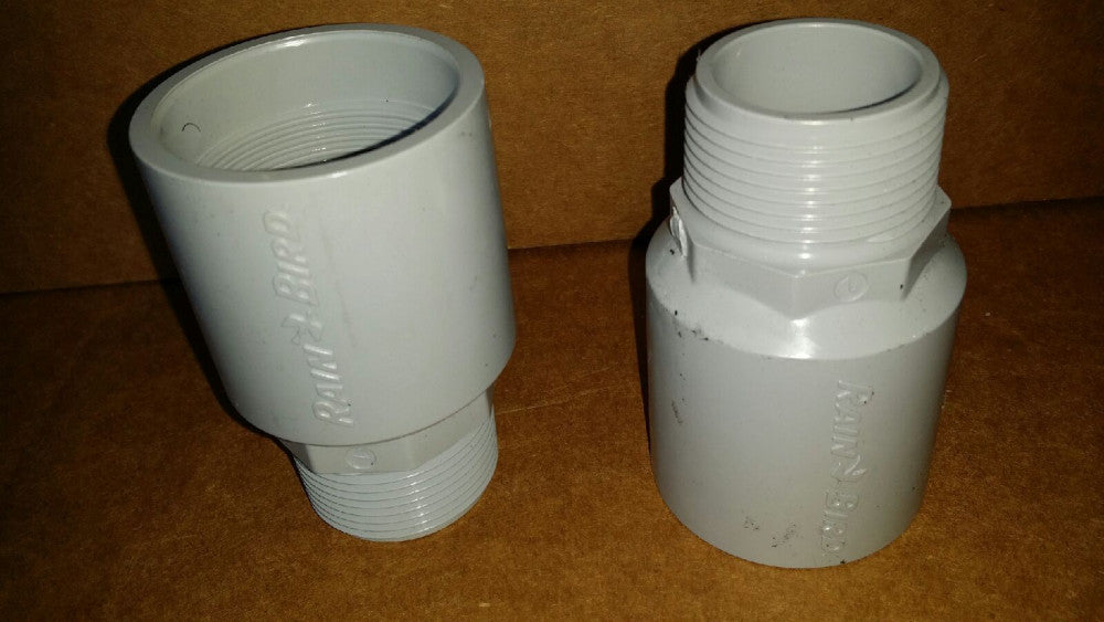 RAIN BIRD 1-1/4" BSP ADAPTER MALE - FEMALE 315 PSI  LIGHT GRAY (QTY 4)