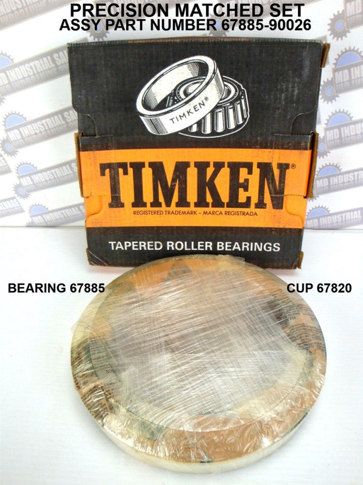 TIMKEN - 67885-90026 67820 Tapered Roller Bearing 7.5 x 10.5 x 1.875 (NEW)