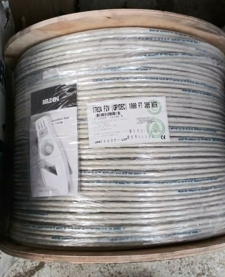 (1) Belden 1702A Multi-Conductor Enhanced CAT5e Bonded-Pair Cable - Gray - 1000