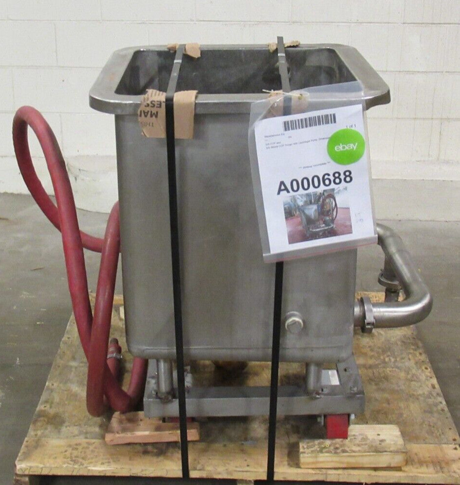 Portable Stainless Steel Single Tank Clean Out of Place Skid with Ampco 5HP pump