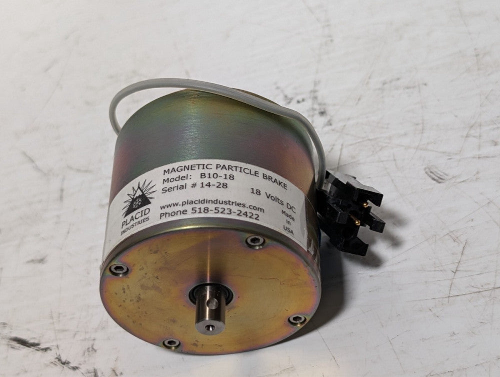 Placid B10-18 Magnetic Particle Brake 18V, 38 OHMS, 2.36"OD