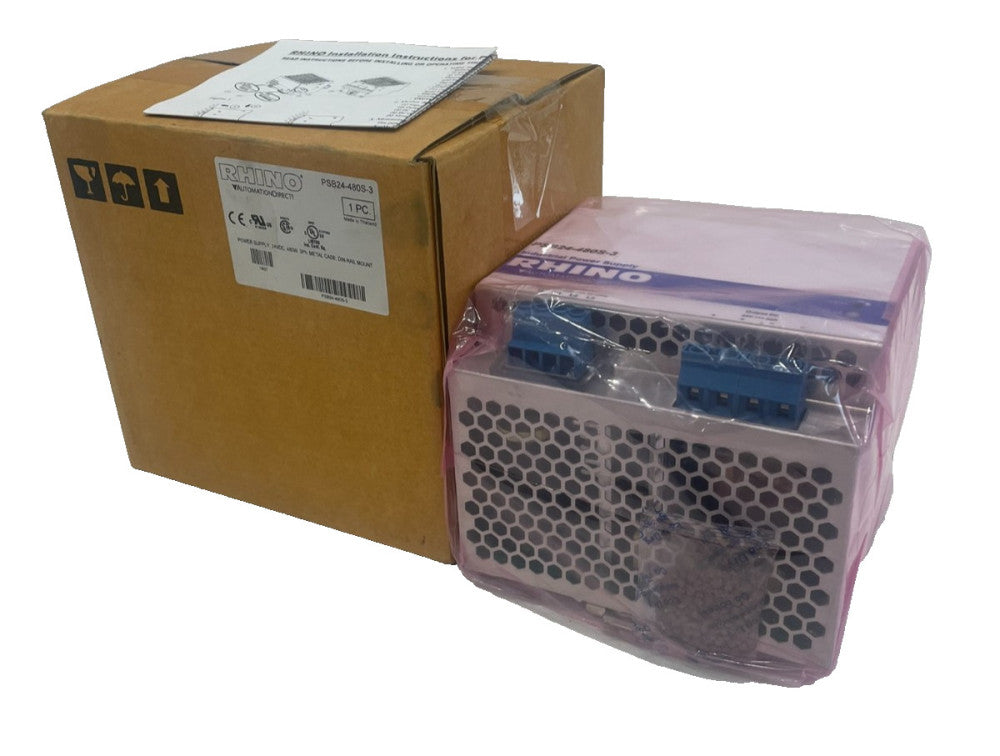 NEW AUTOMATION DIRECT RHINO PSB24-480S-3 POWER SUPPLY 24VDC 20AMP PSB24480S3