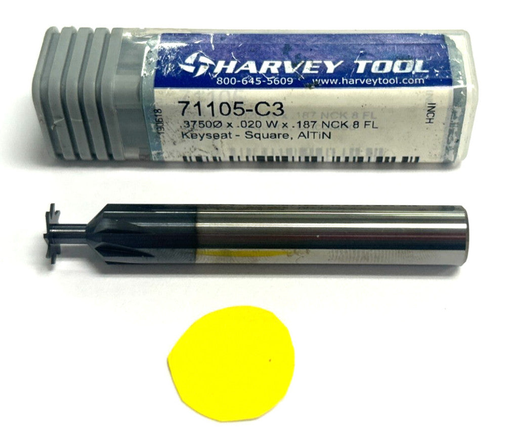 HARVEY TOOL DEEP KEYSEAT CUTTER  71105-C3   DIAMETER 0.3750