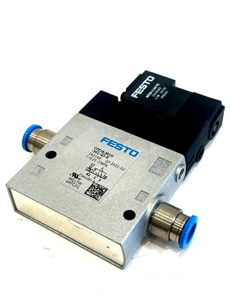 NEW FESTO CPE18-M1H-3GL-QS-8 SOLENOID VALVE 163149 CPE18M1H3GLQS8