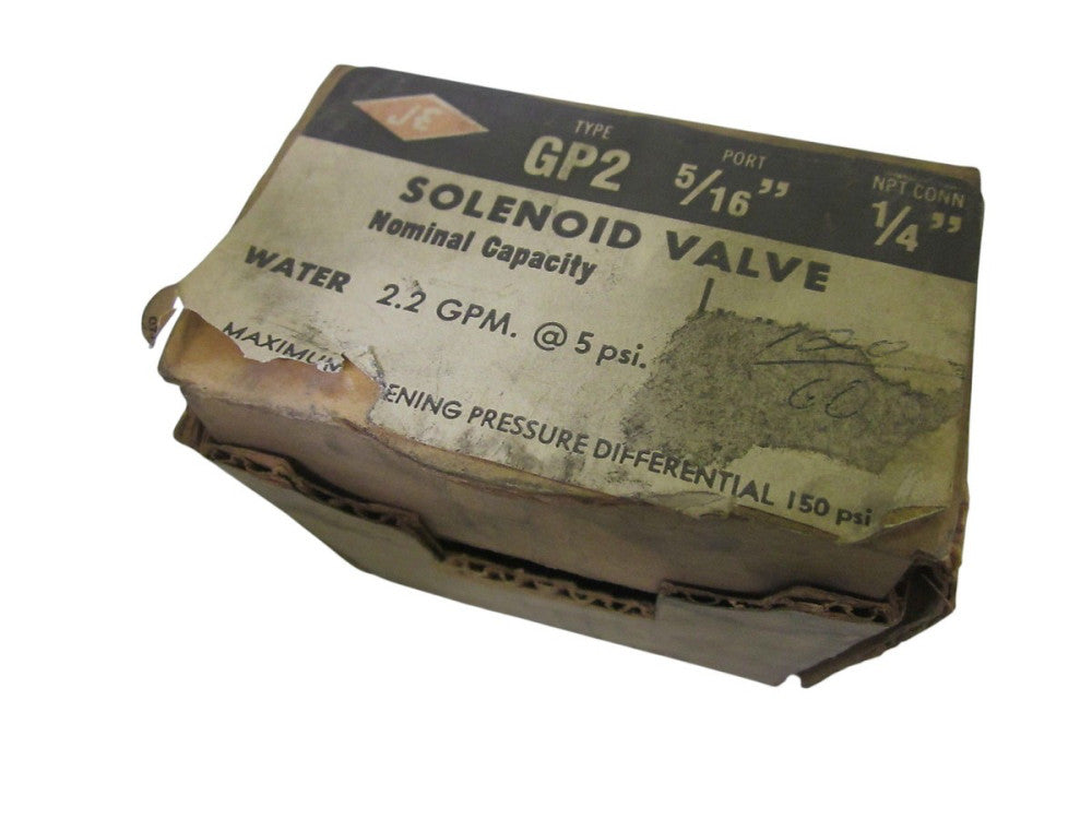 JACKES-EVANS CONTROLS GP2 SOLENOID VALVE 5/16" 1/4" 2.2GPM 5PSI NSMP
