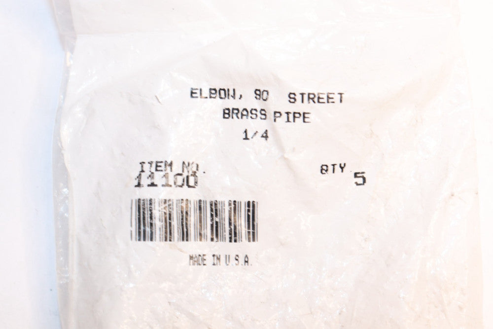 (5-Pk) Lead Free 90 Degree Street Elbow Brass 1/4" 11100