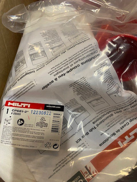 295455 HILTI CP681-2"  Standard Tub Box Kit - Firestop Fire Protection Systems