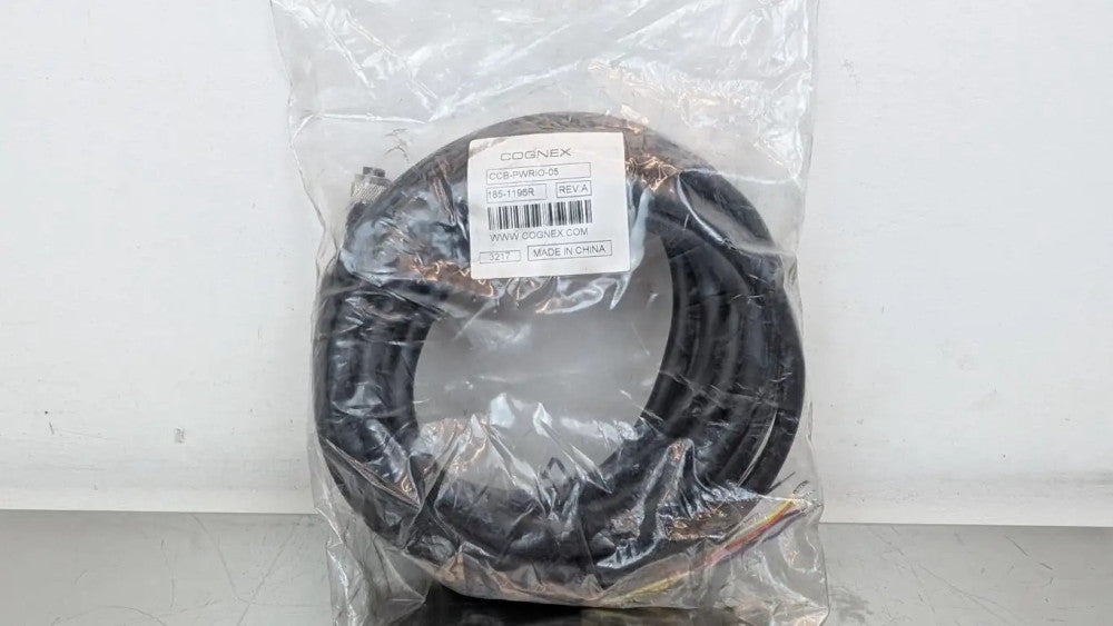 Cognex 185-1196R Power and I/O Breakout Cable CCB-PWRIO-05 Rev A 12-Pin/Wire 5m