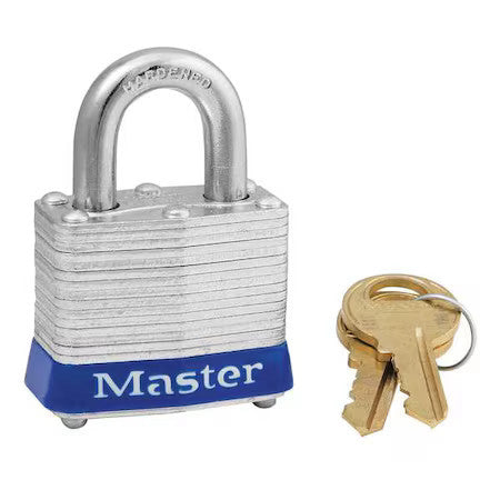 Master Lock 3Kas3blu Lockout Padlock, Ka, Blue, 1-1/4"H, Pk3