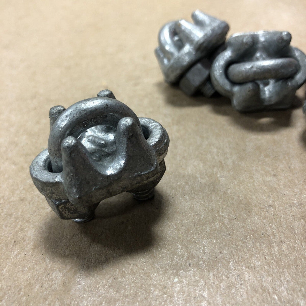 Lot Of 5 - Drop Forged Hot Dip Galvanized Wire Rope Clips  1/4" - G112