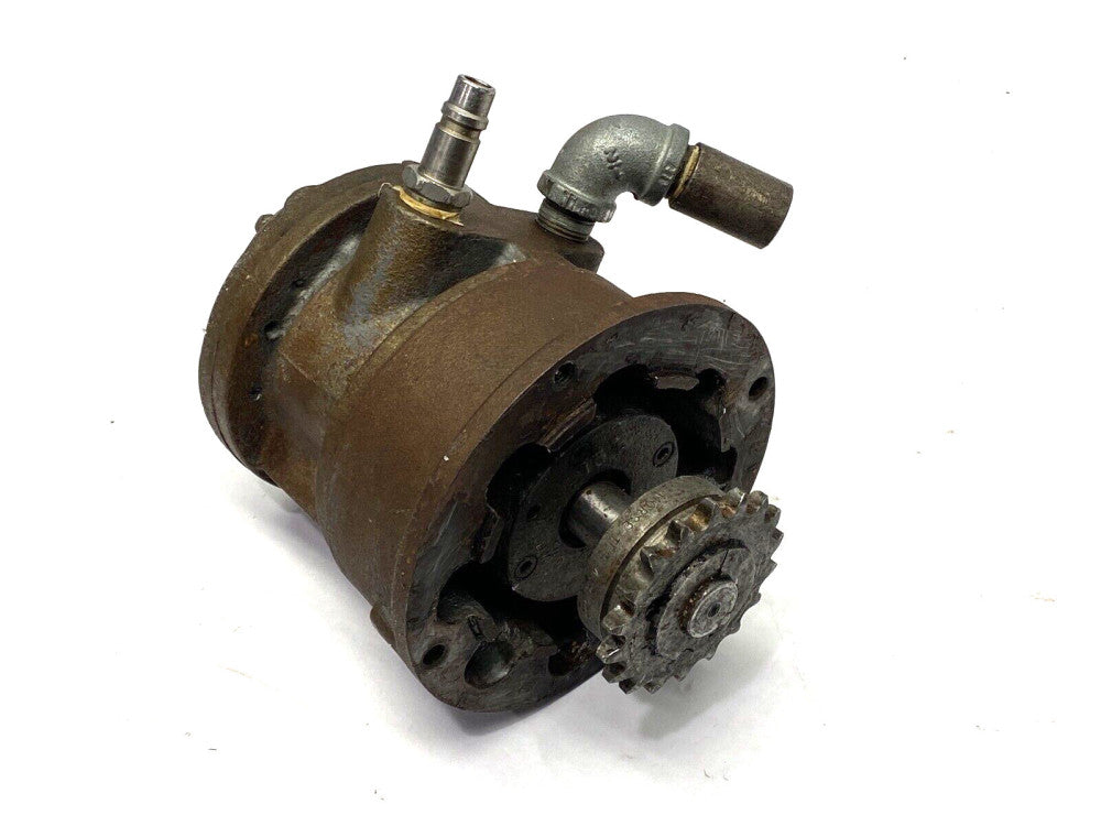 Gast 8AM-NRV-32A Air Motor 2500RPM w/ Morse TLB 418 USE TLB 1210 Gear Sprocket
