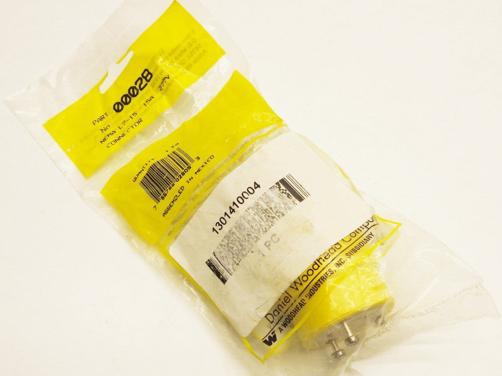 Woodhead Industries 00028 Nema L7-15 15A 277v Watertite Connector New