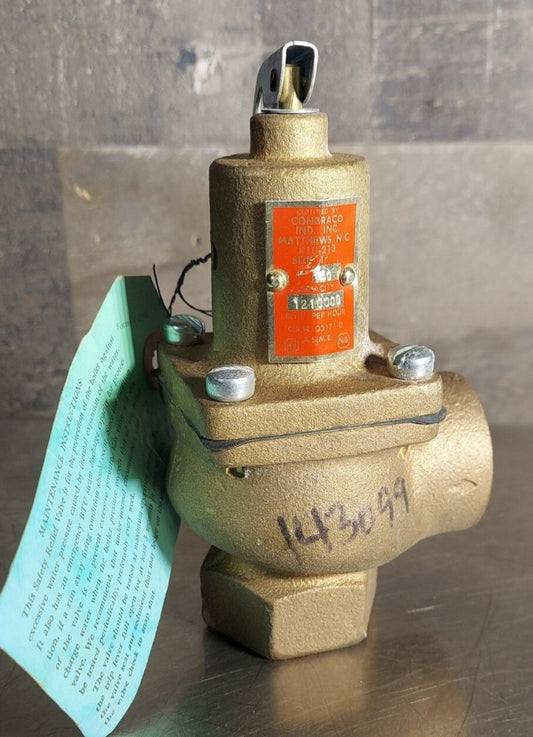 1" CONBRACO 10-213 SAFETY RELIEF VALVE Set 40, Capacity 1210000 BTU per hour