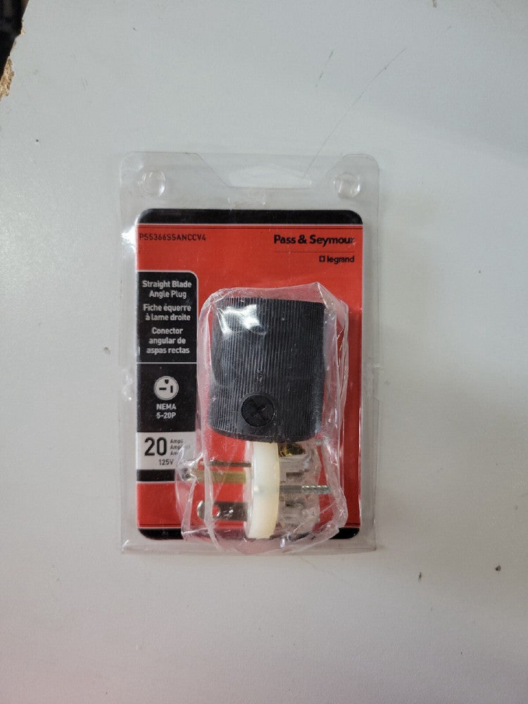New! Pass & Seymour PS5366SSANCCV4 20A 125V Straight Blade Angle Plug