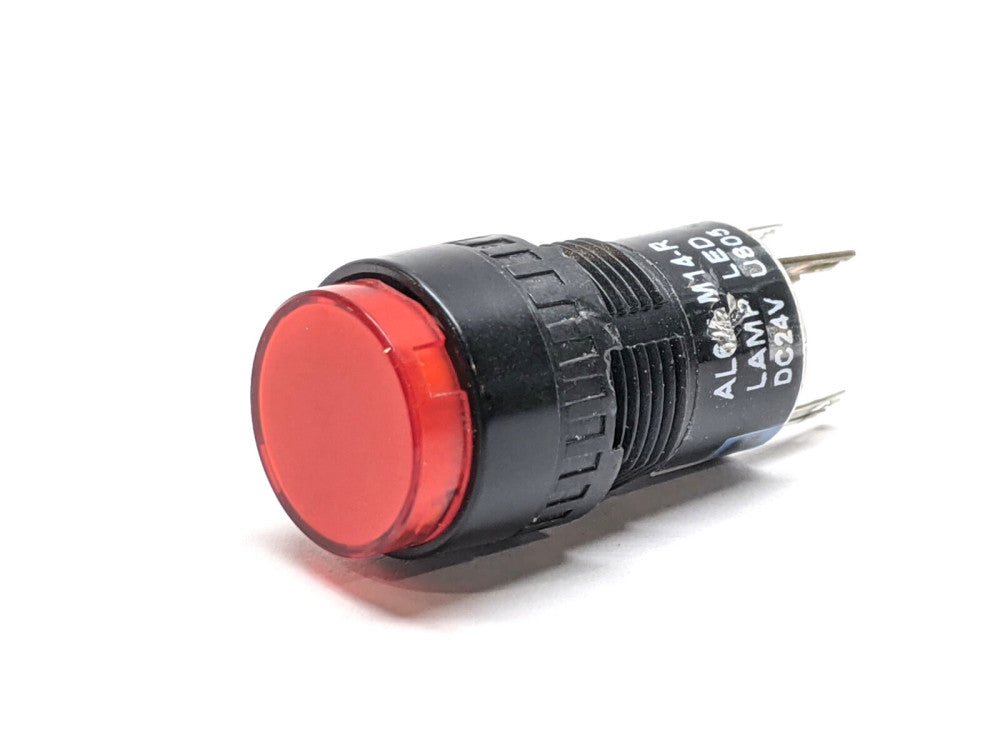 IDEC AL6M-M14-R Red LED Illuminated Panel Mount Push Button AL6-M 24VDC 16MM