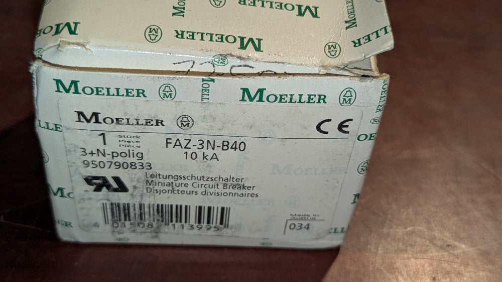 Eaton Moeller Circuit Breaker FAZ-3N-B40 NIB