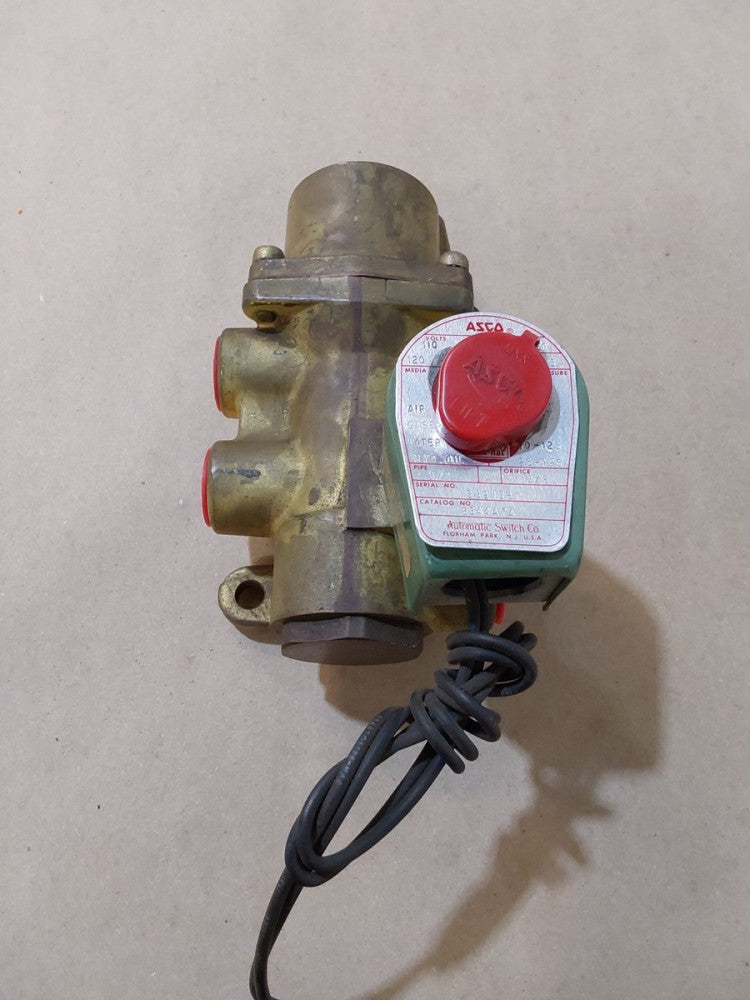 ASCO 8344A74  110/120V 10-125 PSI Solenoid Valve 1/2" Pipe 3/8" Orifice