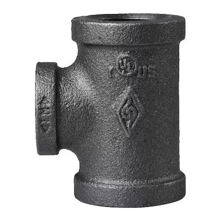 Zoro Select 783Y55 Reducing Tee Reducing Tee, 1/4" X 3/4" Pipe, Fnpt, Malleable