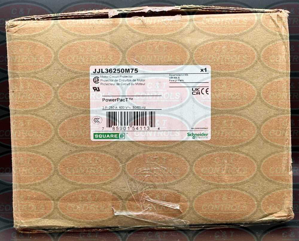 Square D JJL36250M75 250A 3P Motor Circuit Protector New In Box USA Stock