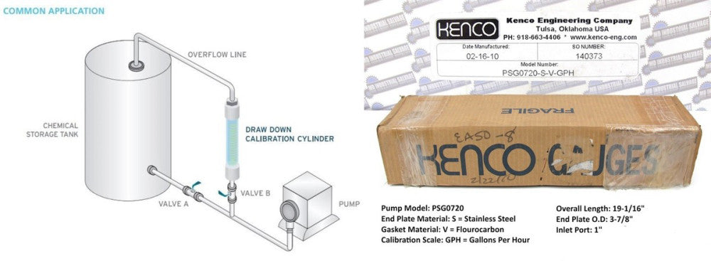 KENCO - PSG0720-S-V-GPH - AccuRate PRECISION PUMP SETTING GAUGE - (NEW in BOX)
