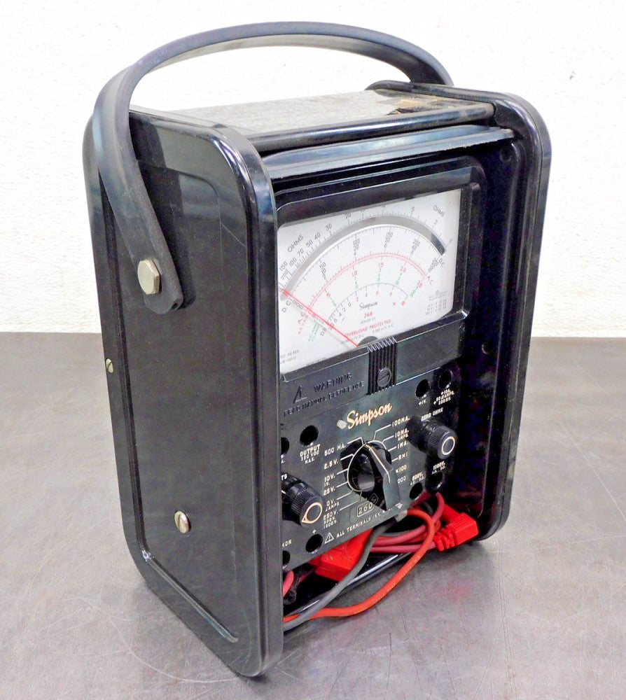 Simpson Electric 12392 Analog Multimeter 260-8PRT Roll Top Case