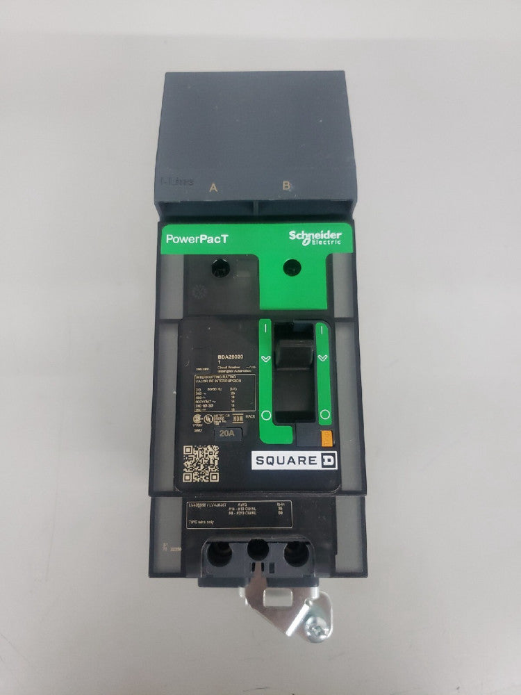 New no Box! Square D Powerpact BDA260201 2P 20A Circuit Breaker