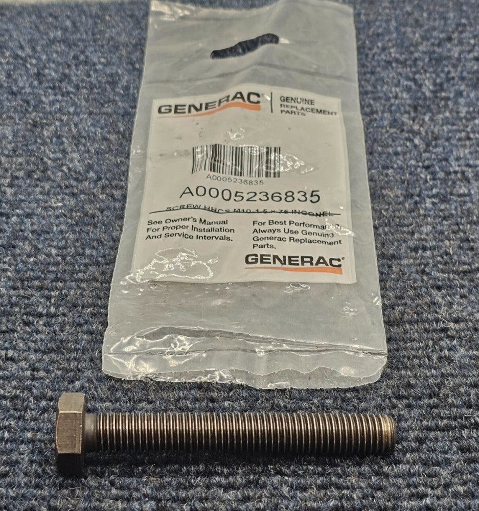 Generac A0005236835: SCREW HHCS M10-1.5 x 75 INCONEL