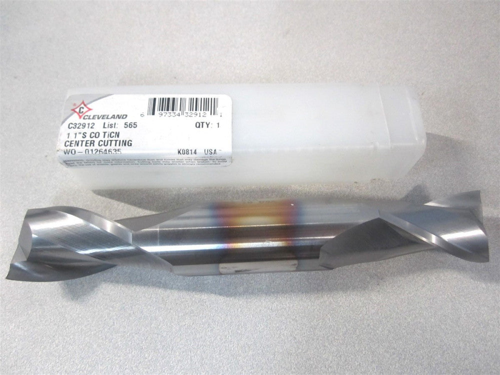 Cleveland (C32912) 1" x 1-5/8" x 1" x 6-3/8" OAL Cobalt 2Fl End Mill 